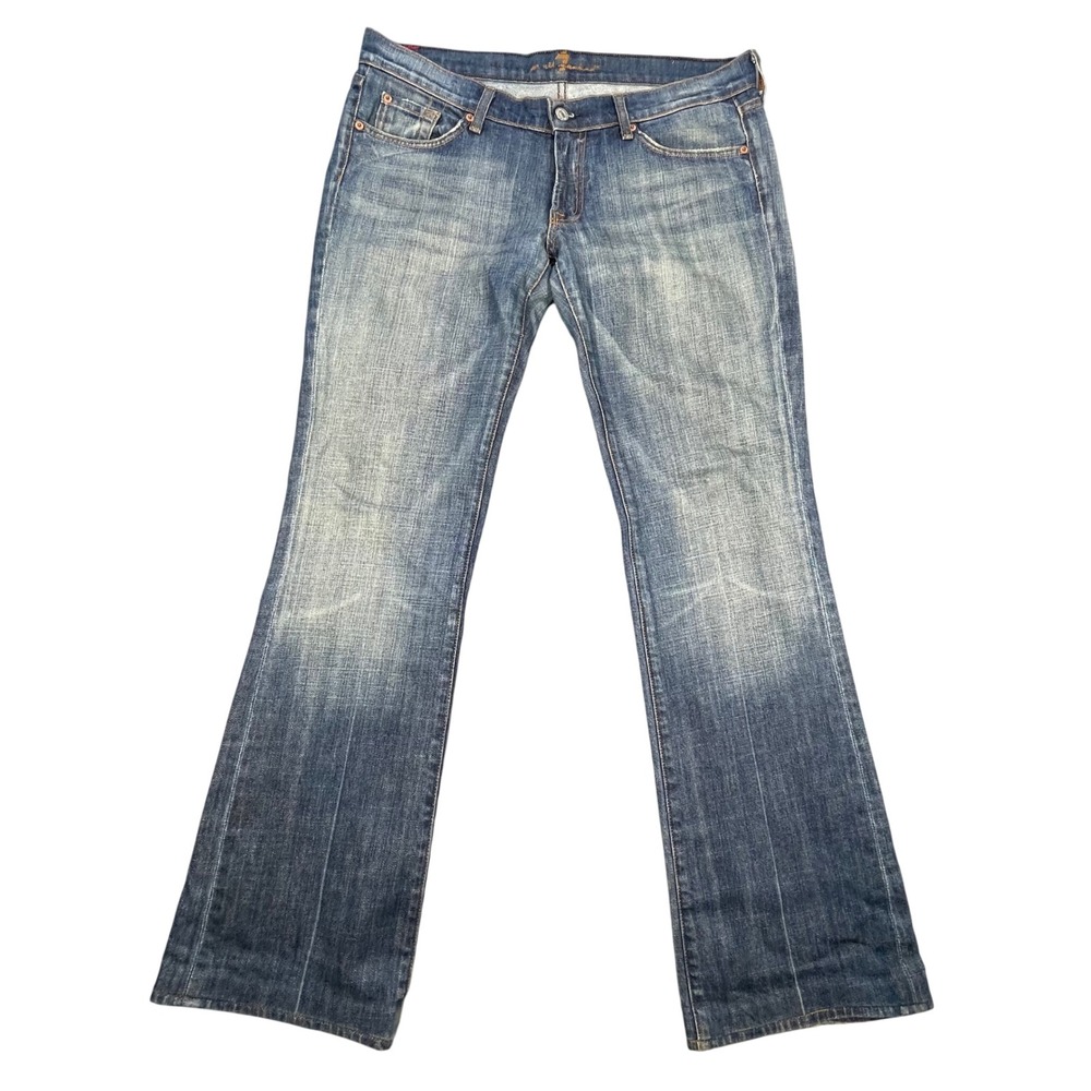 7 For All Mankind Women’s Boot Cut Jeans in Faded Blue